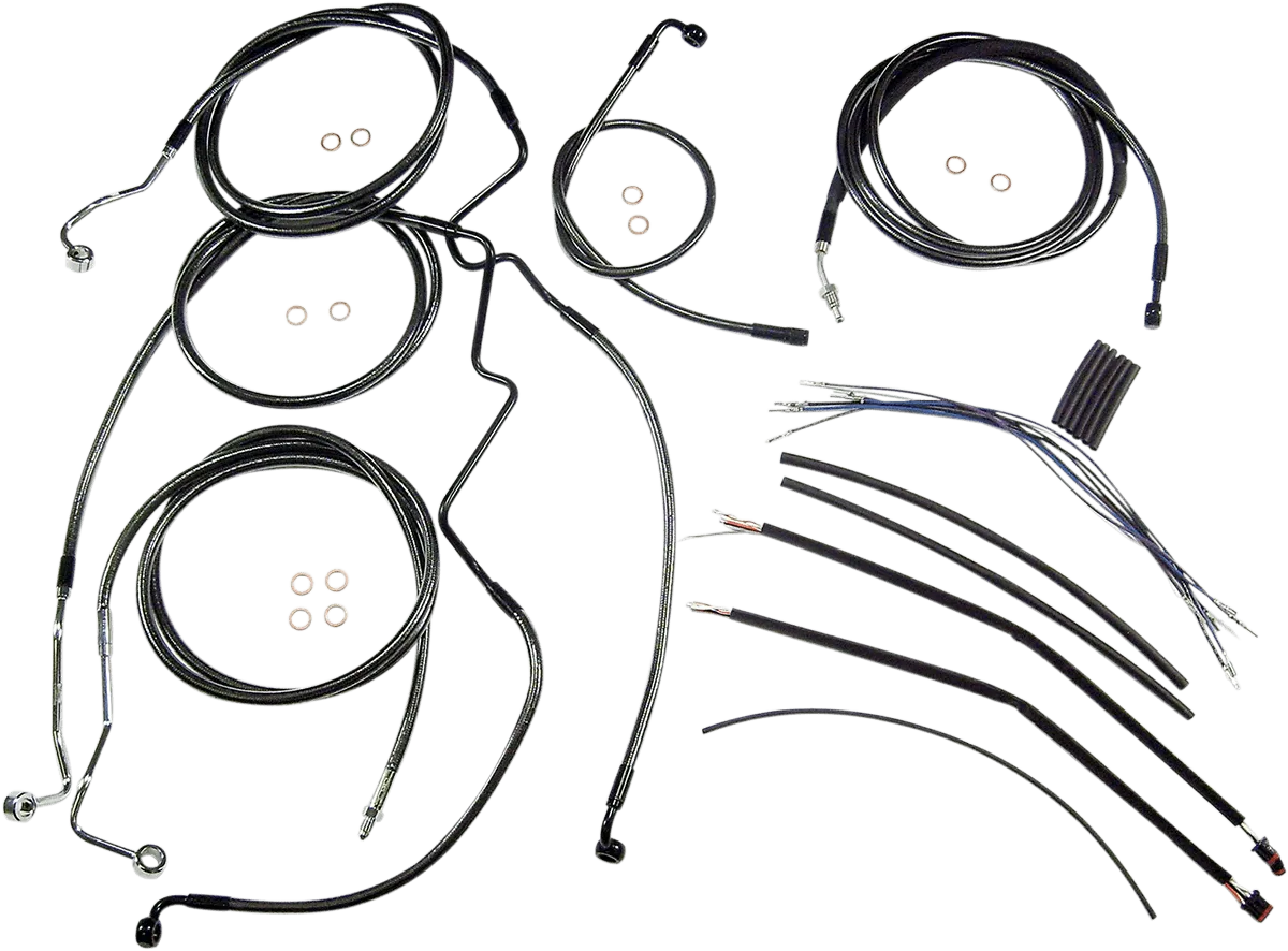Magnum 487342 Black Pearl Handlebar Installation Kit for 15-17in. Ape