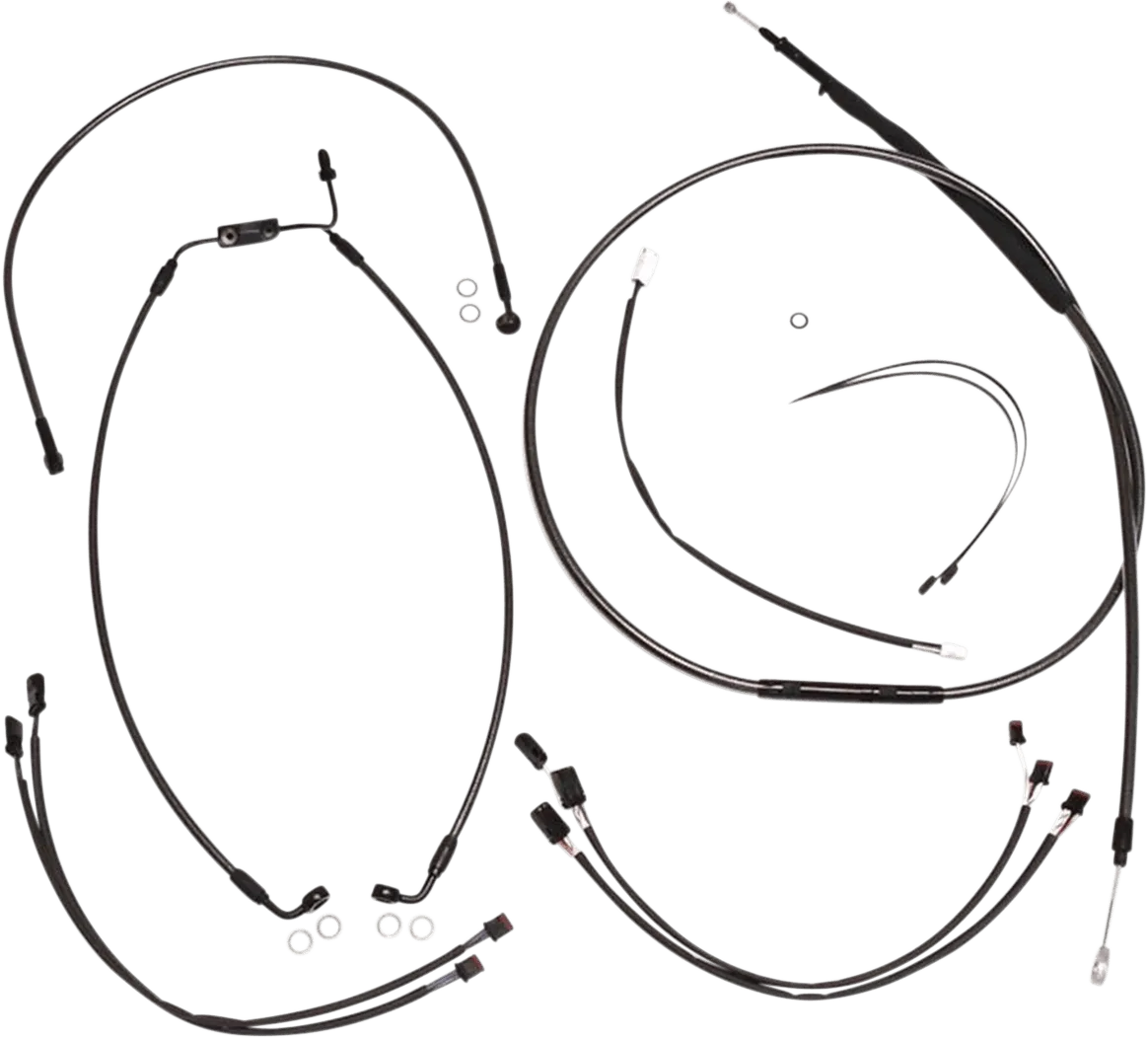 Magnum 487901 Black Pearl Handlebar Installation Kit for 12-14in. Ape