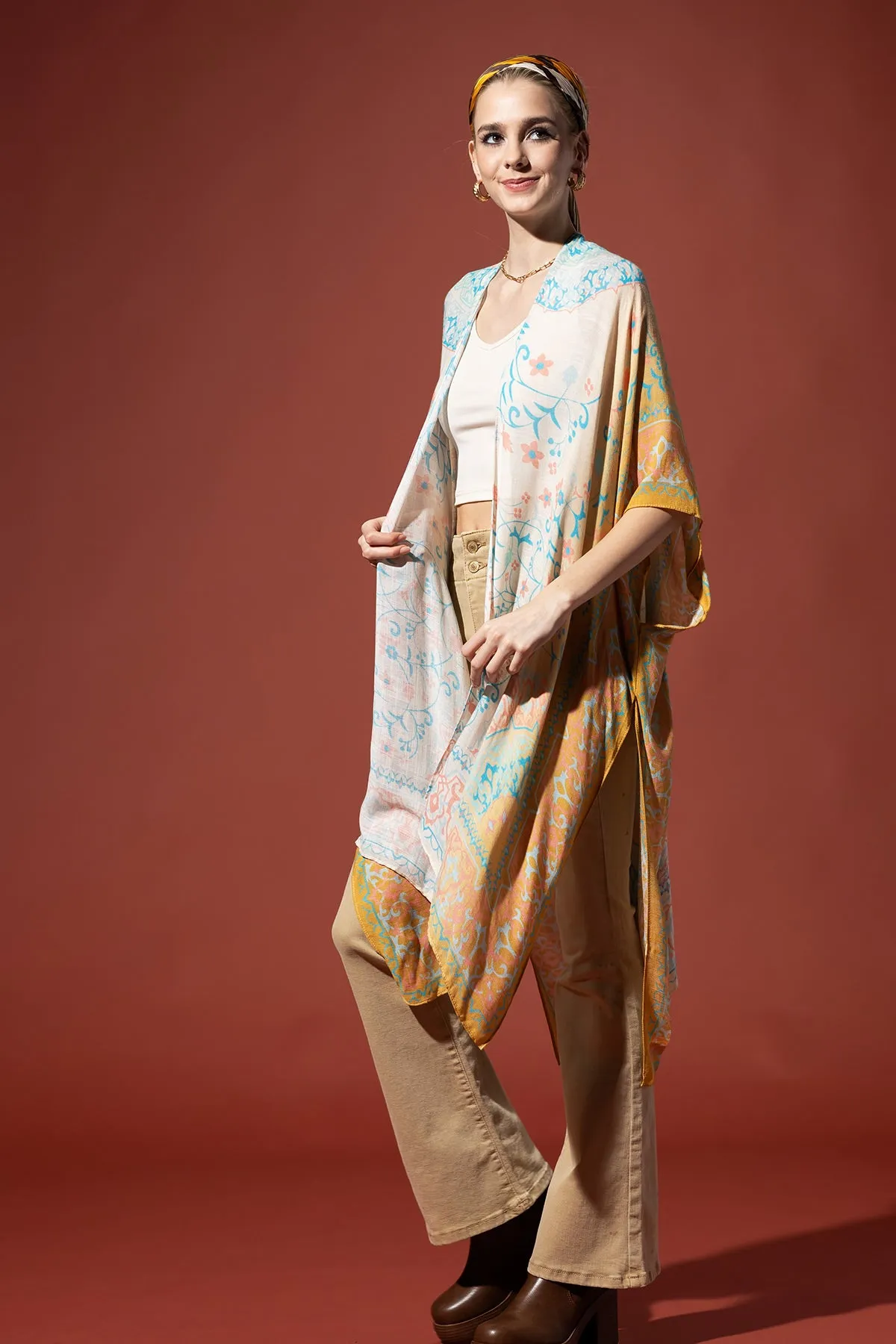 Mandala Melody Gradient Kimono
