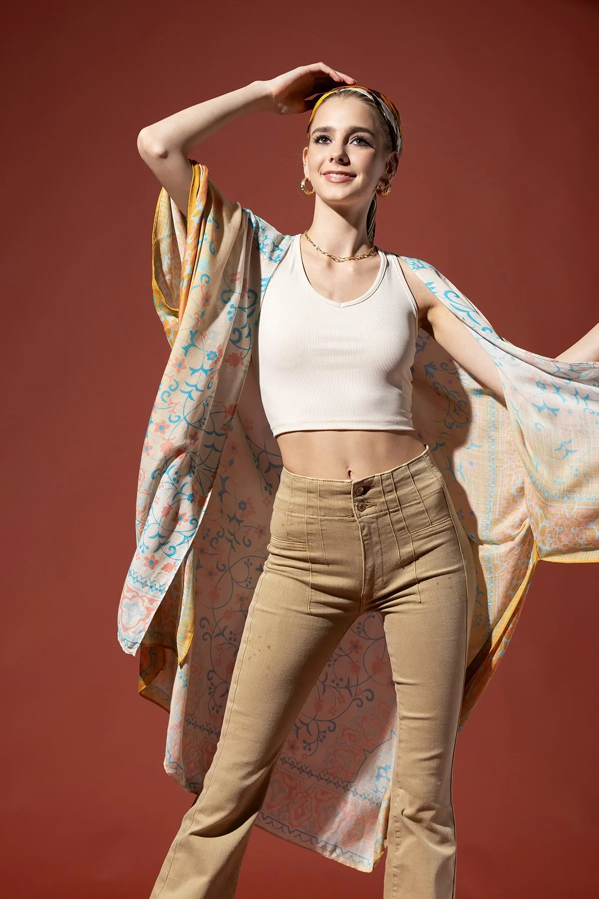 Mandala Melody Gradient Kimono