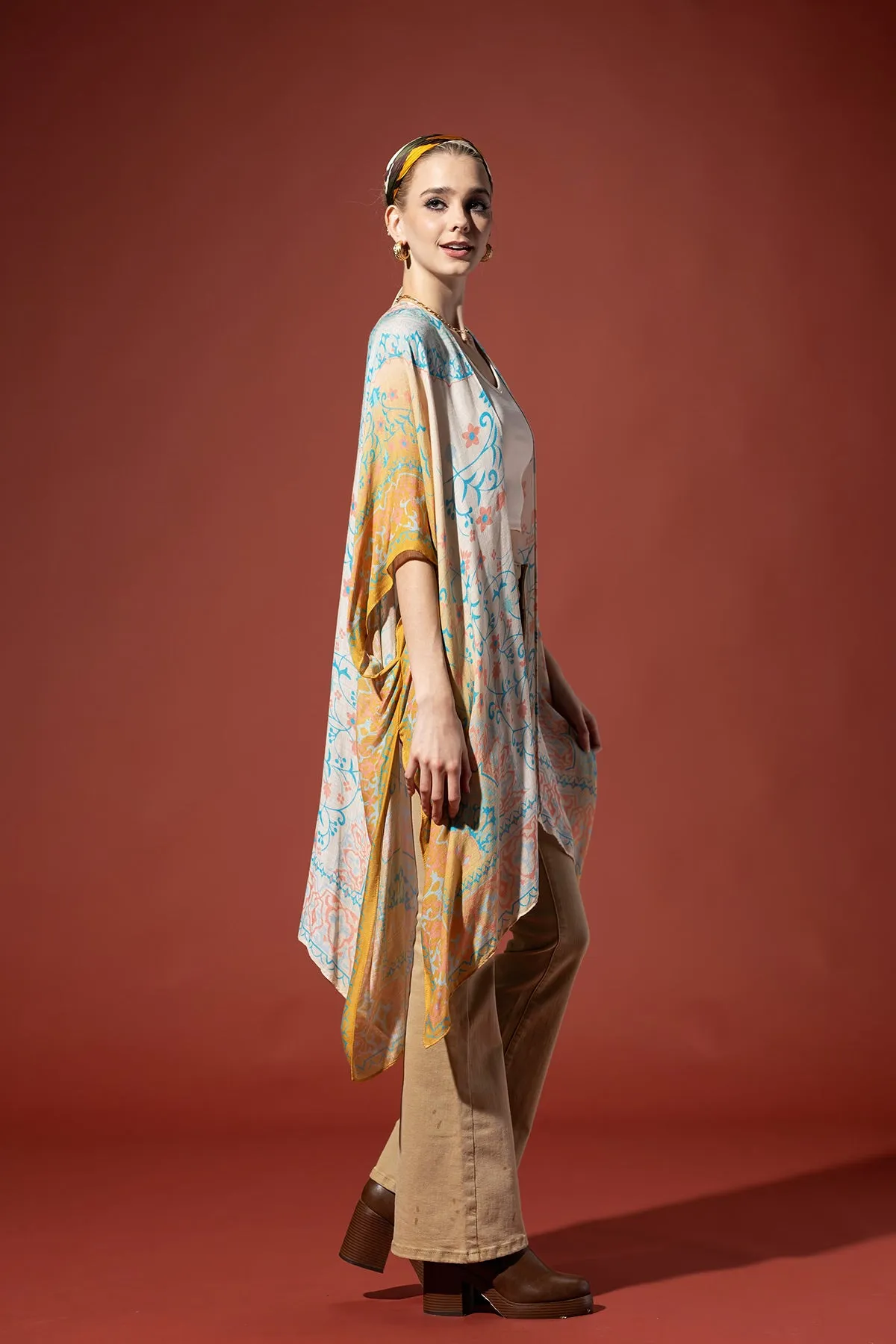 Mandala Melody Gradient Kimono