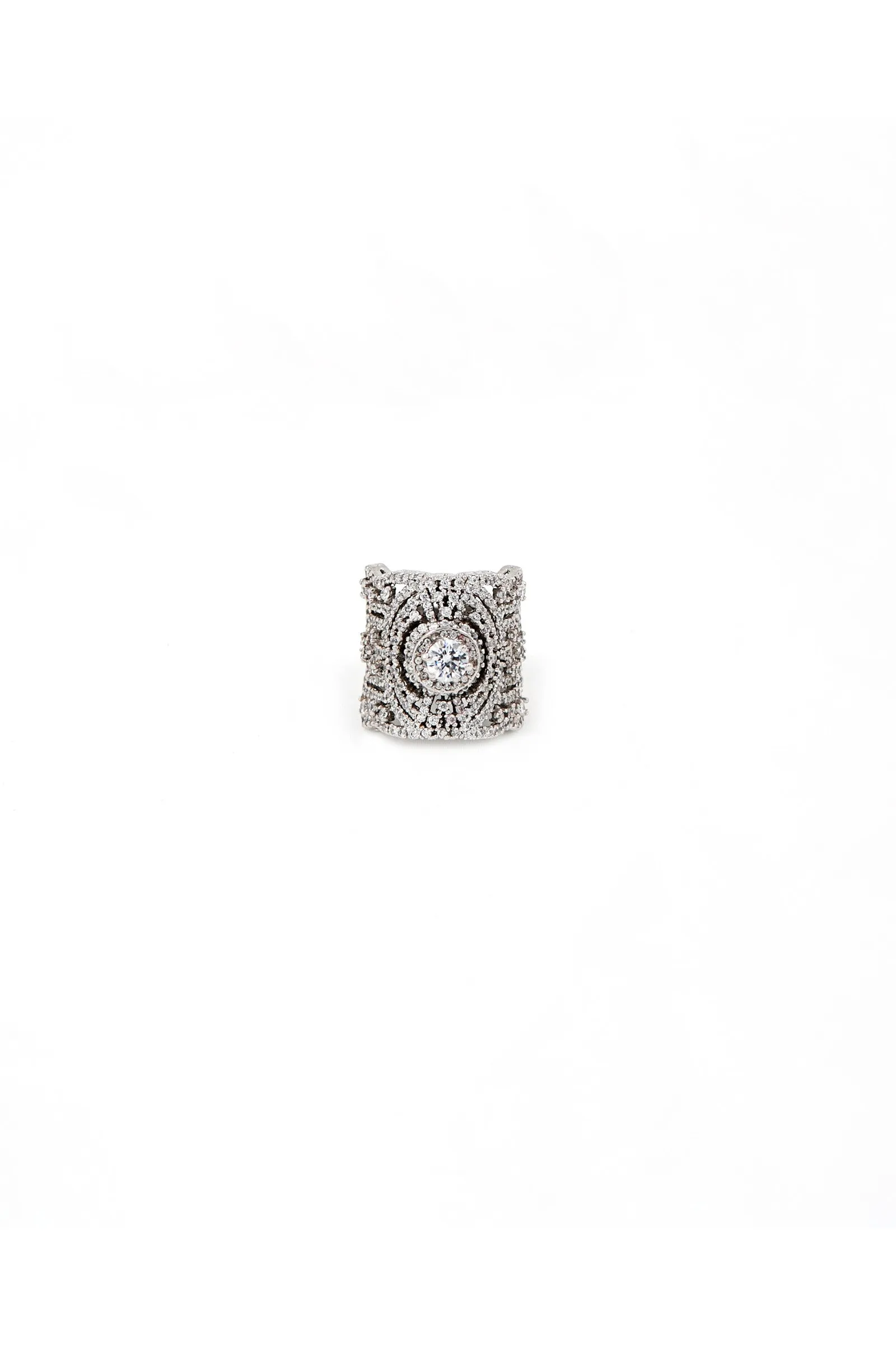 Maria B Jewelry | Zircon Fine Jewelry | JRG-007-White Rhodium