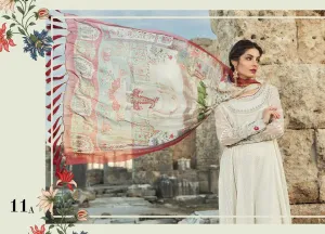 Maria B. Summer Cotton-Lawn Collection - Off-White Colored with Embroidery