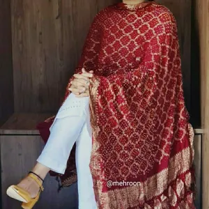 Maroon Banarasi Ghatchola Dupatta