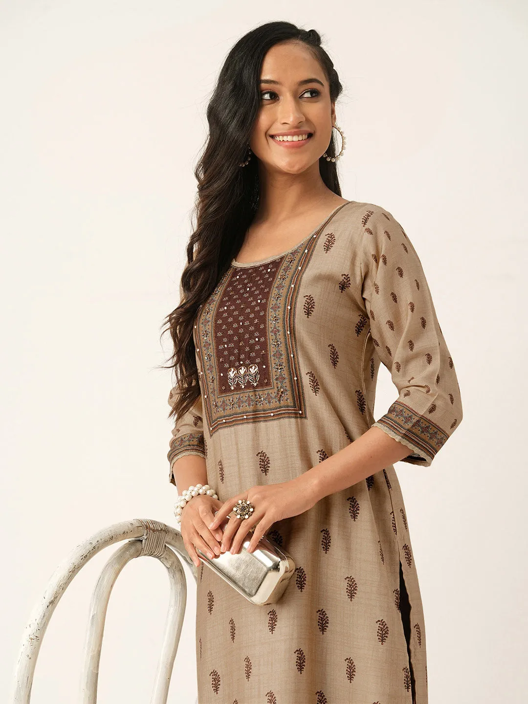 Maroon Comfort Fit Muslin Kurta for Women Online in India - Zola
