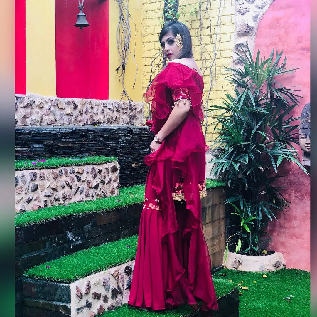 Maroon Garara Suit