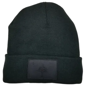 ME Flag Black Patch Fleece-Lined Beanie