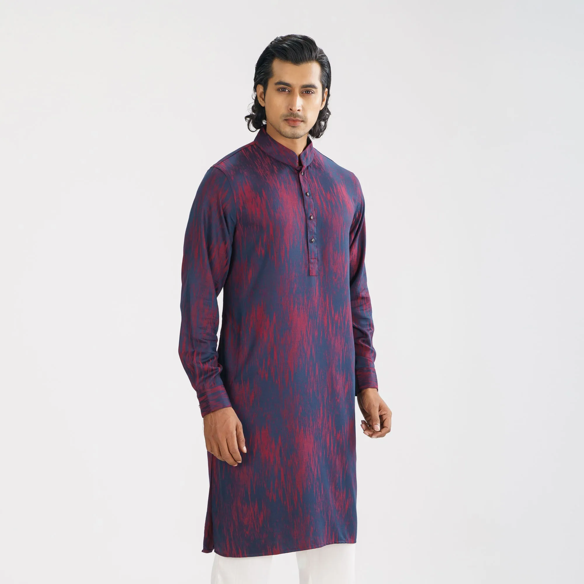 Mens Maroon Basic Panjabi