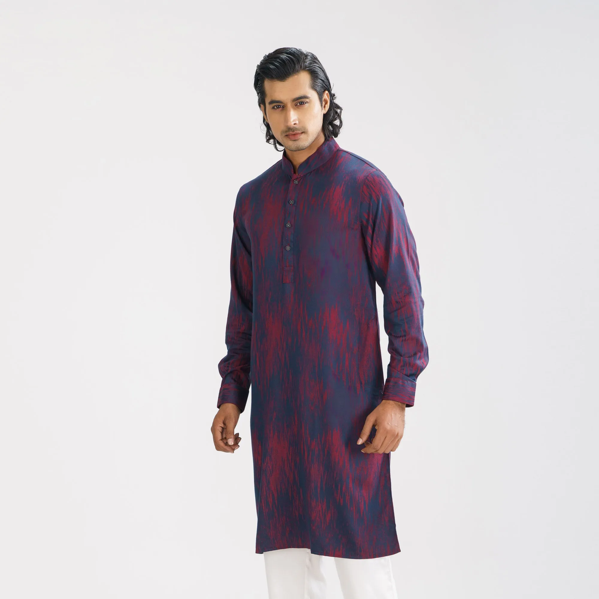 Mens Maroon Basic Panjabi