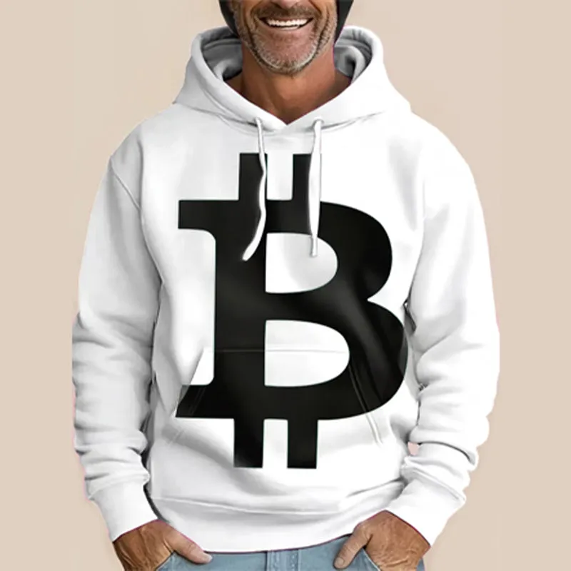 Men's Street Style Print Long Sleeve Hoodie 2410008736