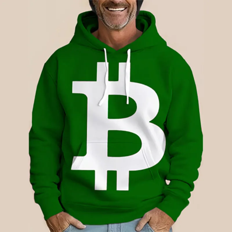 Men's Street Style Print Long Sleeve Hoodie 2410008736