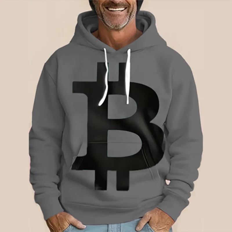 Men's Street Style Print Long Sleeve Hoodie 2410008736