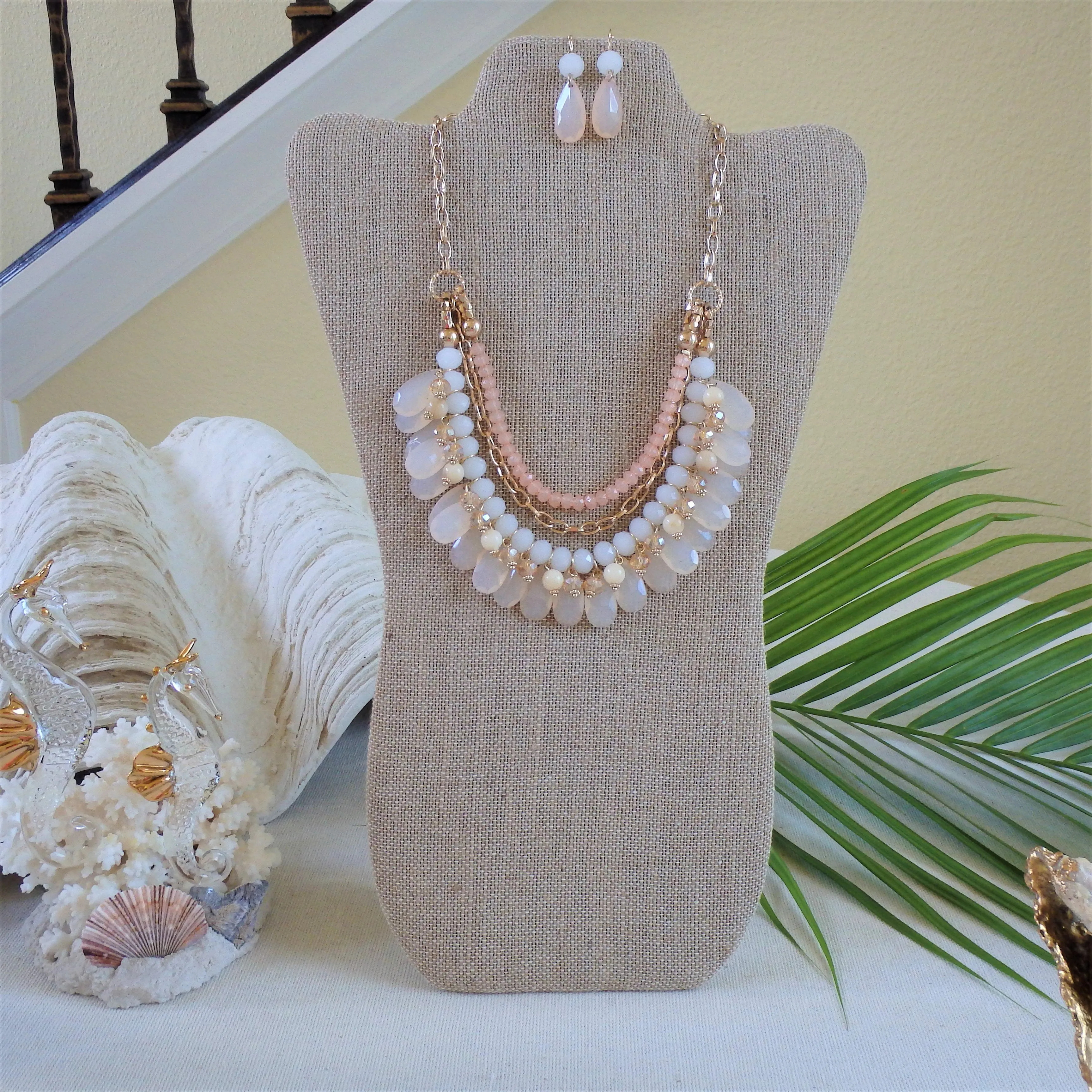 Mermaid Coral Bead Necklace Set