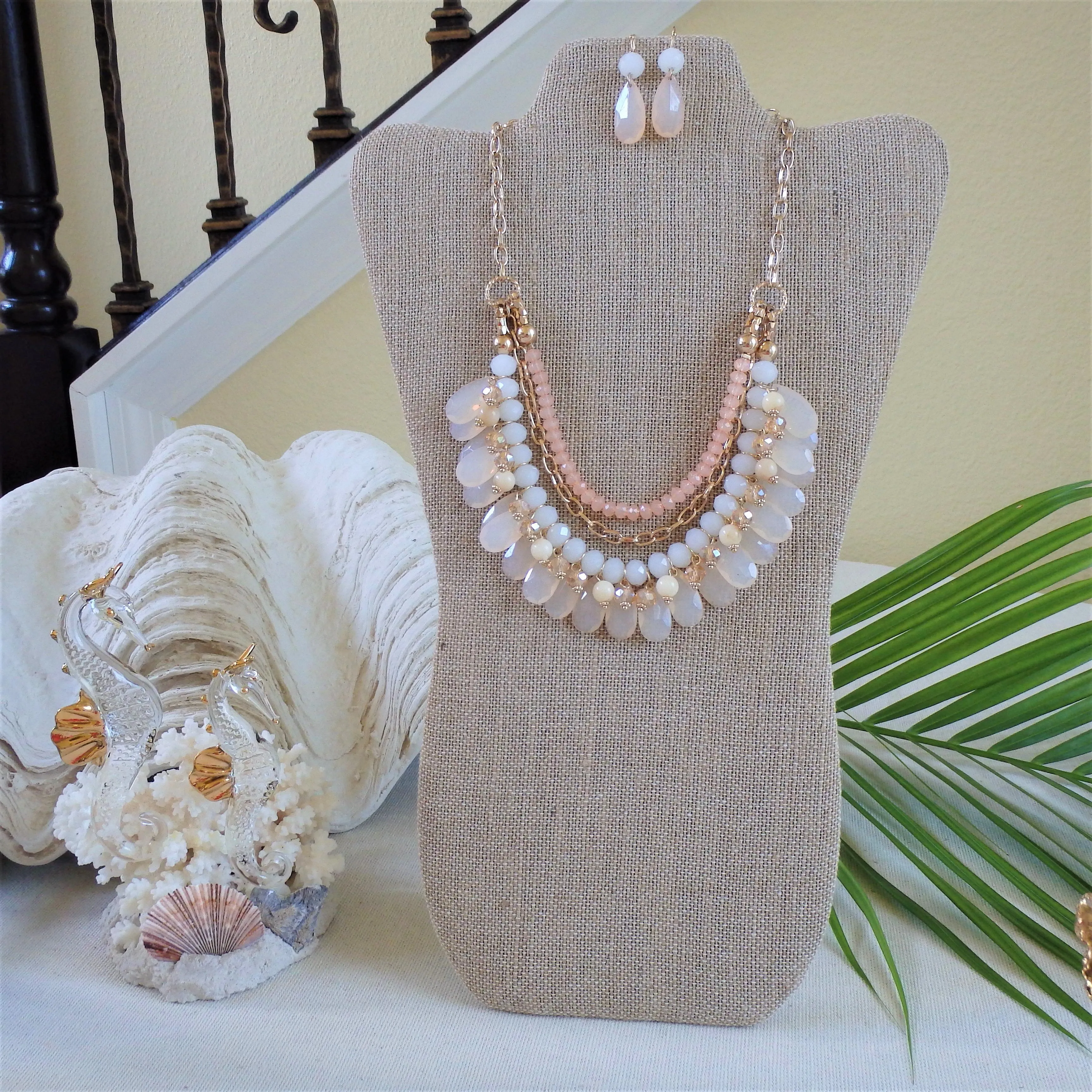 Mermaid Coral Bead Necklace Set