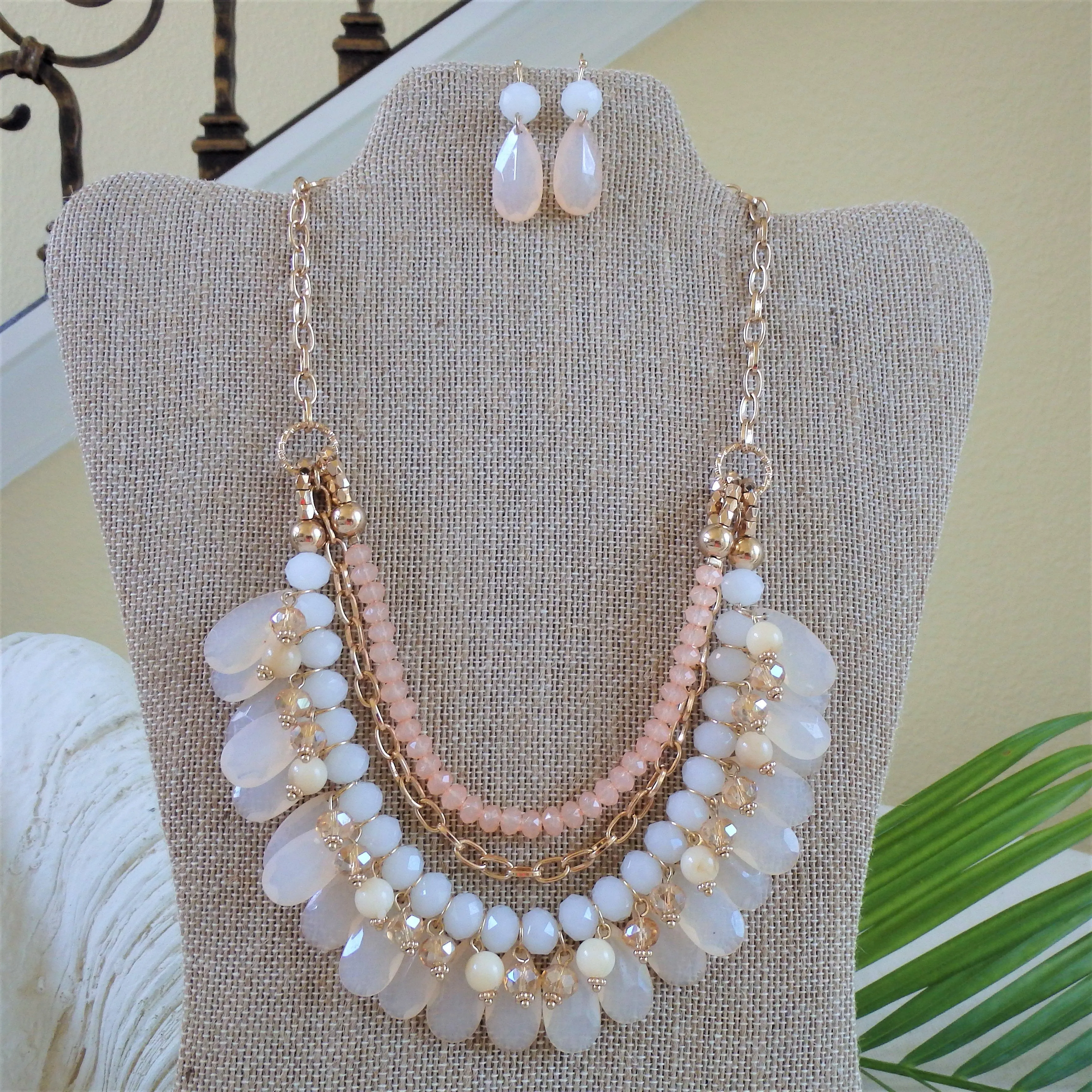 Mermaid Coral Bead Necklace Set