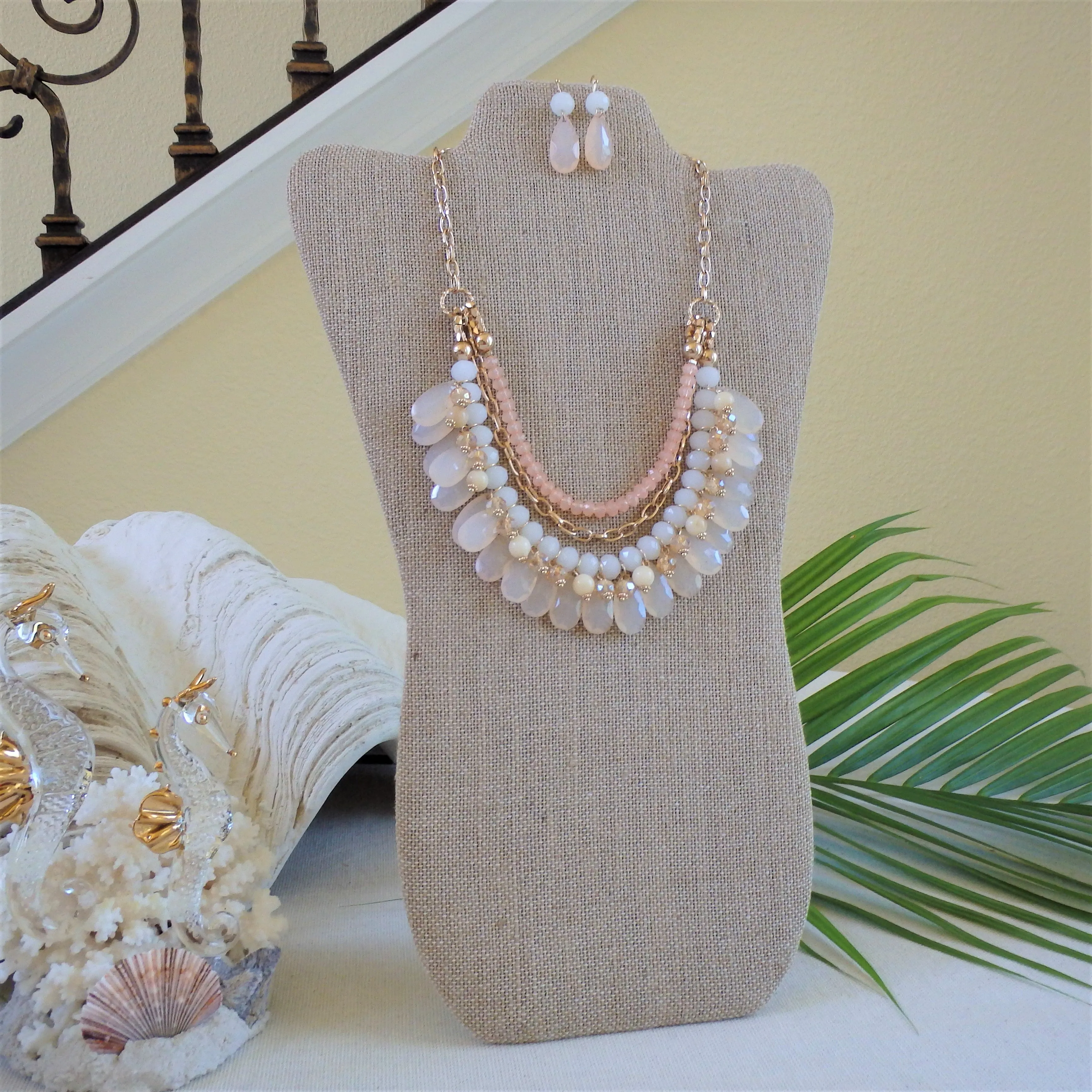Mermaid Coral Bead Necklace Set