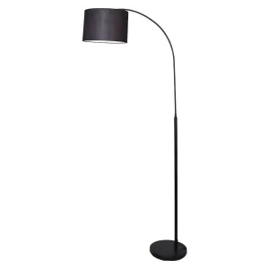 METAL ARC ARM FLOOR LAMP SHADE BLACK