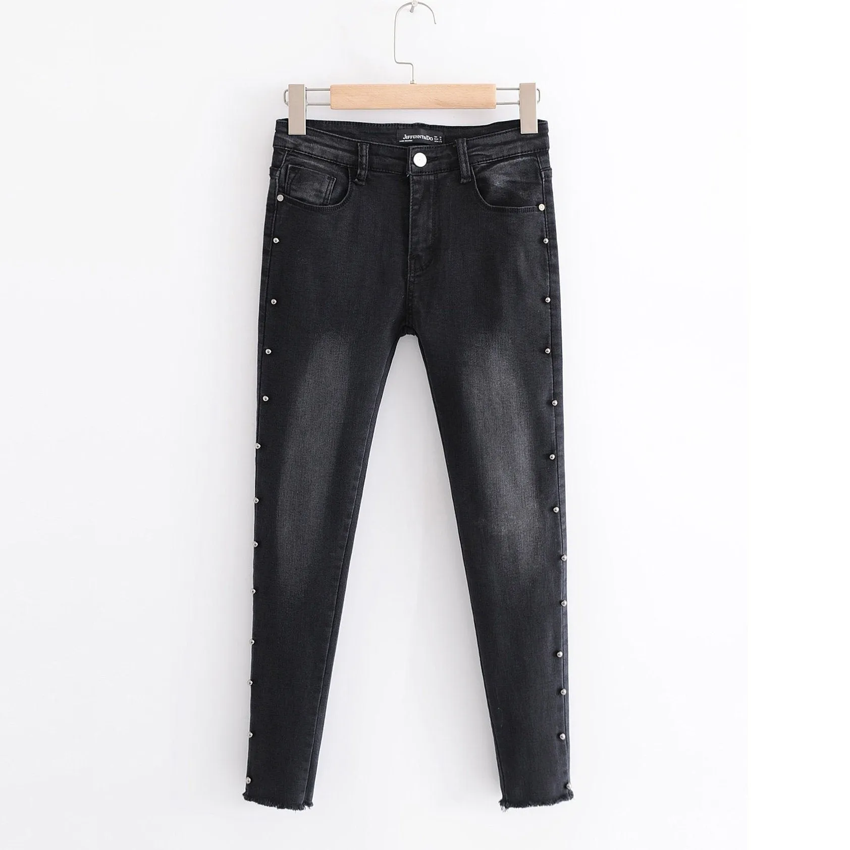 Metal Beaded Jeans