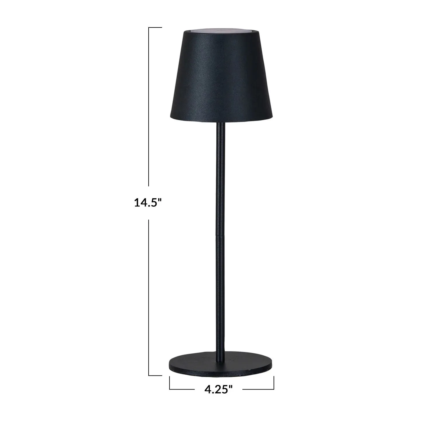 Metal LED Rechargeable Table Lamp w/ Touch Sensor
