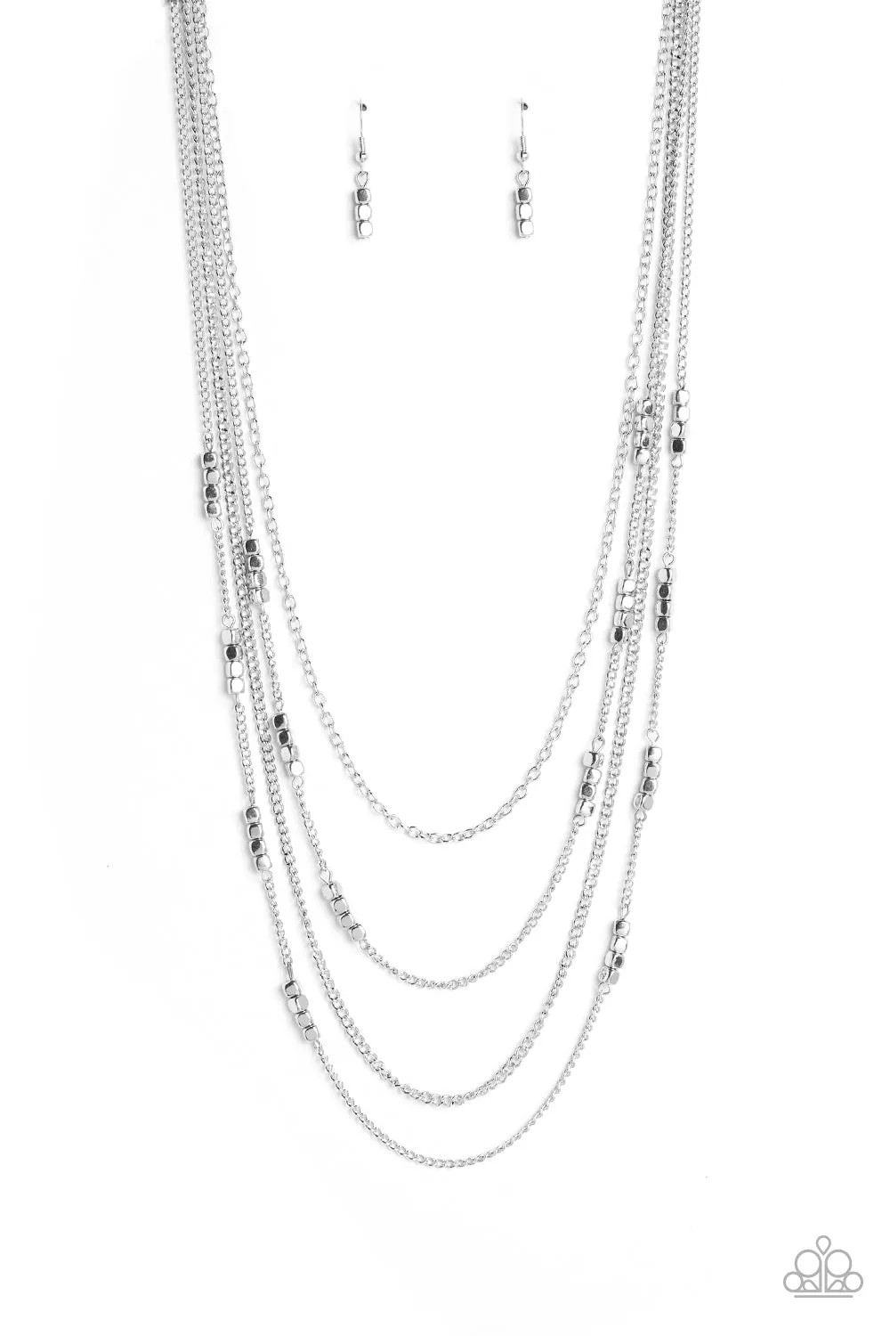 Metallic Monarch - Silver Necklace