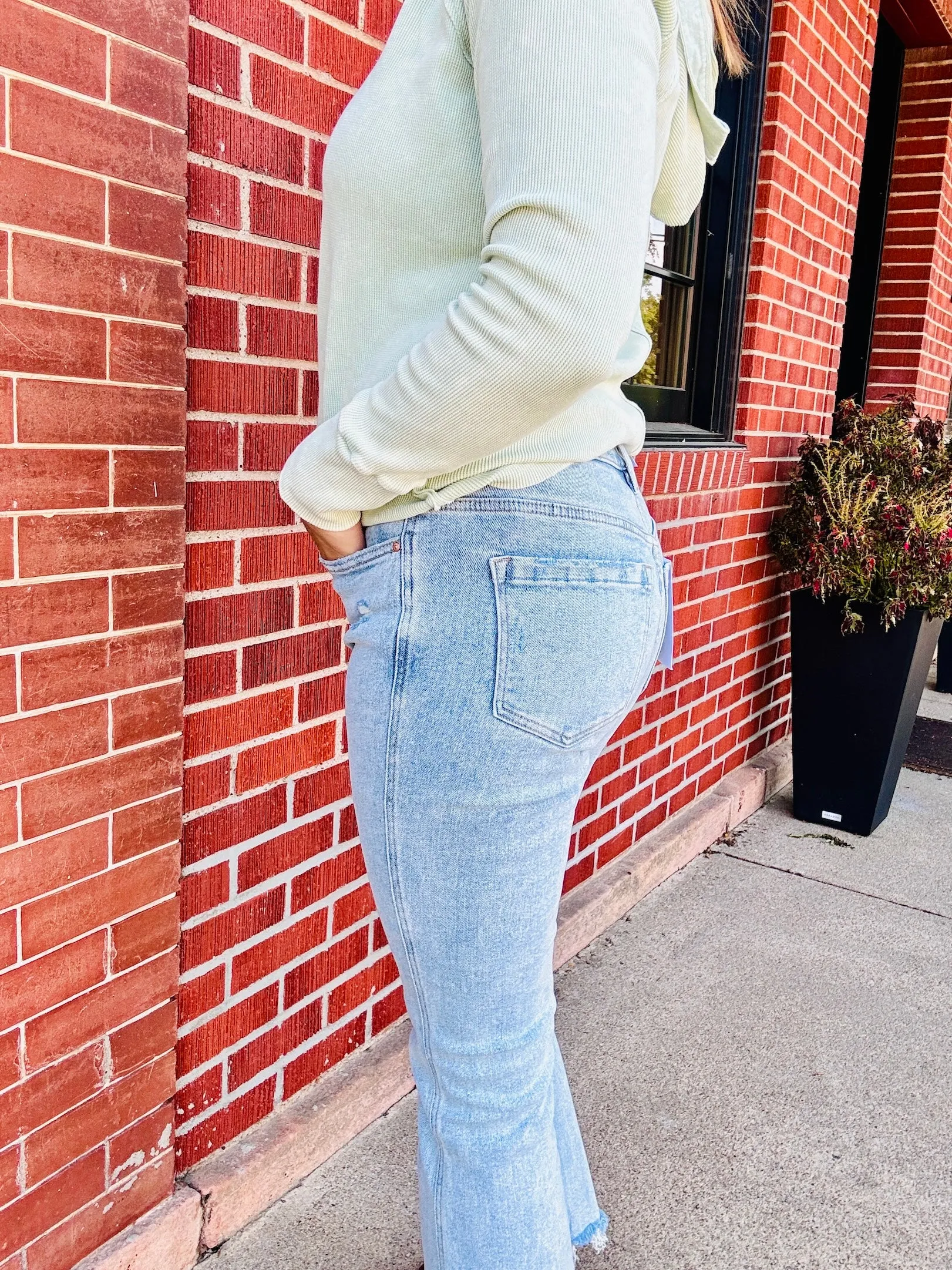 MICA HR Crop Flare Dodgers Blue