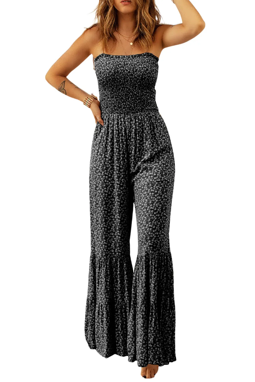 Midnight Dreams Wide Leg Floral Jumpsuit