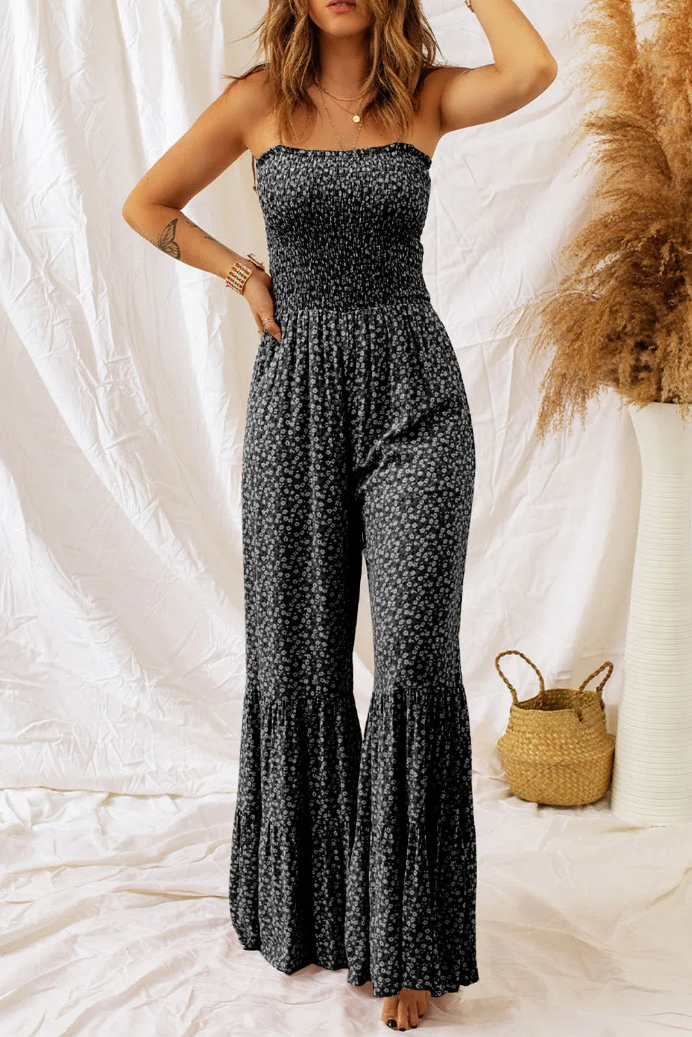 Midnight Dreams Wide Leg Floral Jumpsuit