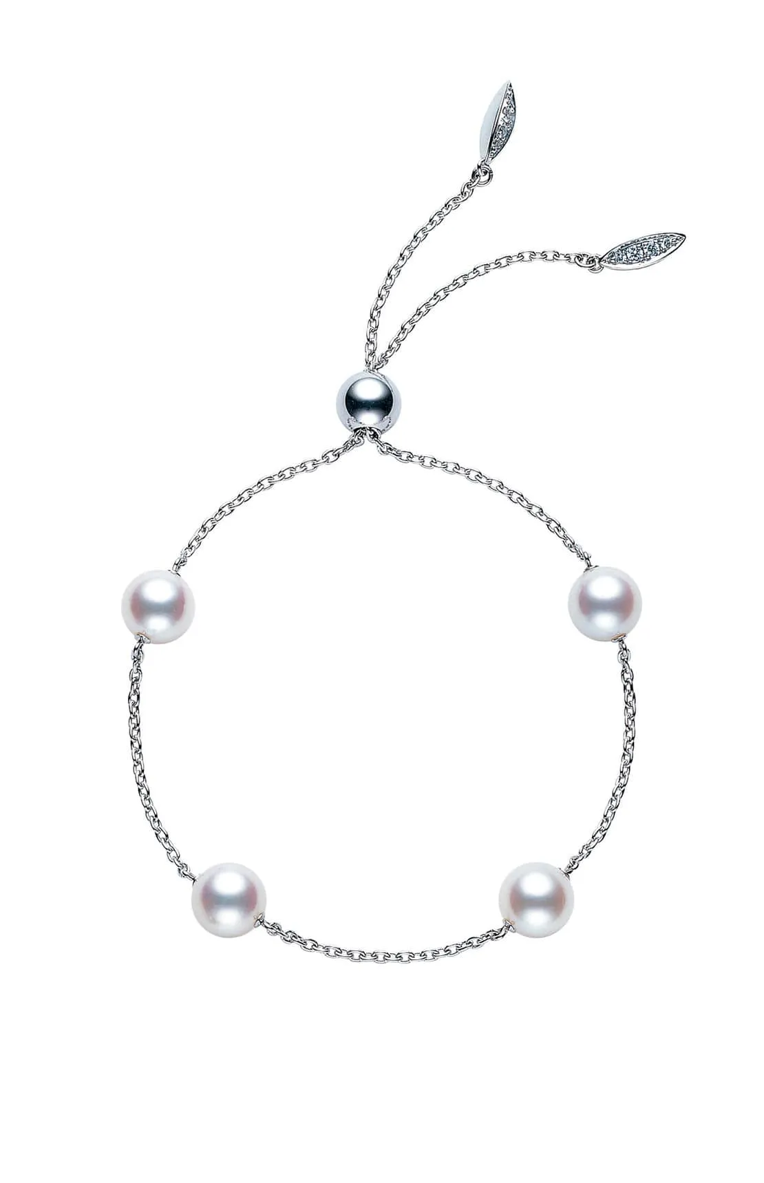 Mikimoto Akoya Pearl and Diamond Station Bracelet