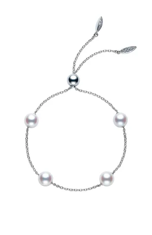 Mikimoto Akoya Pearl and Diamond Station Bracelet