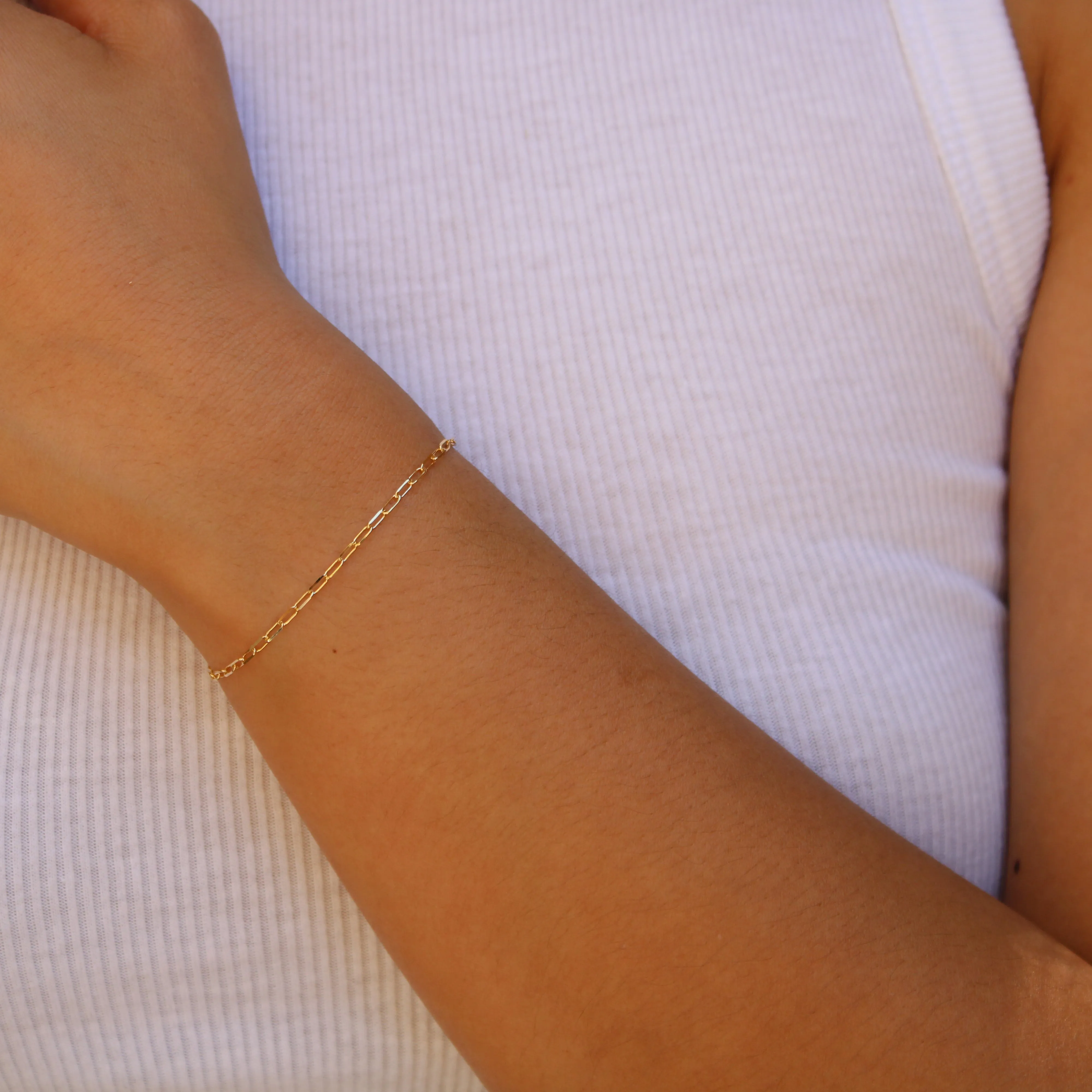 Mini Paperclip Chain Bracelet