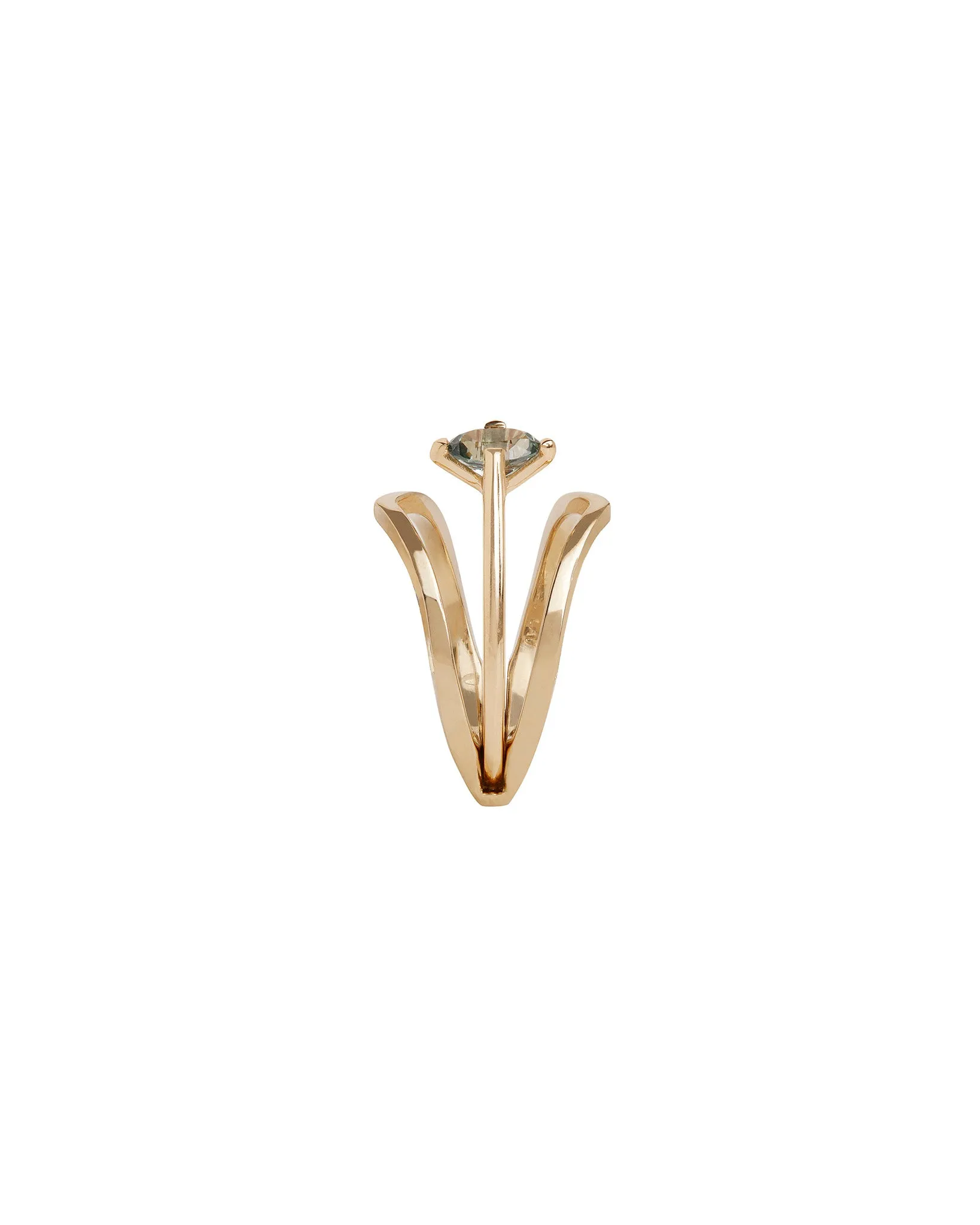 Minimalist Arc   Oblique Enclose Ring Set