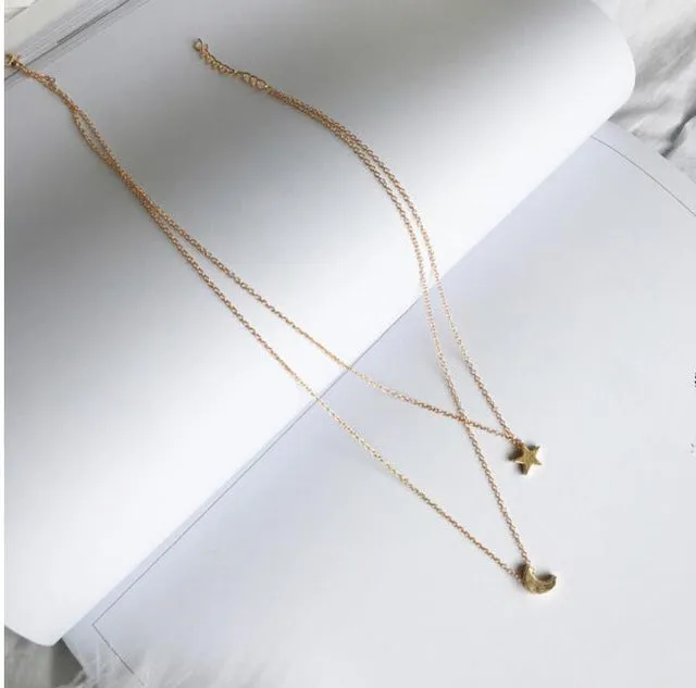 Minimalist Pendant Necklaces Fashion Female Heart Arrow Cross Moon Star Of Luck Peace Dove Necklace Summer Jewelry 2017