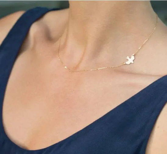 Minimalist Pendant Necklaces Fashion Female Heart Arrow Cross Moon Star Of Luck Peace Dove Necklace Summer Jewelry 2017