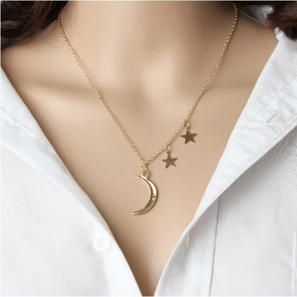 Minimalist Pendant Necklaces Fashion Female Heart Arrow Cross Moon Star Of Luck Peace Dove Necklace Summer Jewelry 2017