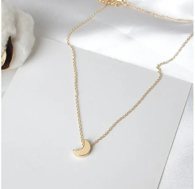 Minimalist Pendant Necklaces Fashion Female Heart Arrow Cross Moon Star Of Luck Peace Dove Necklace Summer Jewelry 2017