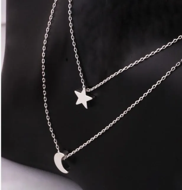 Minimalist Pendant Necklaces Fashion Female Heart Arrow Cross Moon Star Of Luck Peace Dove Necklace Summer Jewelry 2017