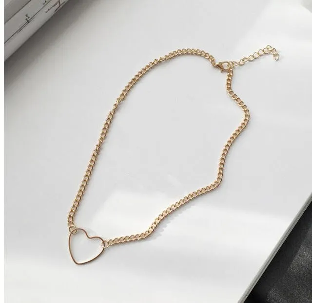 Minimalist Pendant Necklaces Fashion Female Heart Arrow Cross Moon Star Of Luck Peace Dove Necklace Summer Jewelry 2017