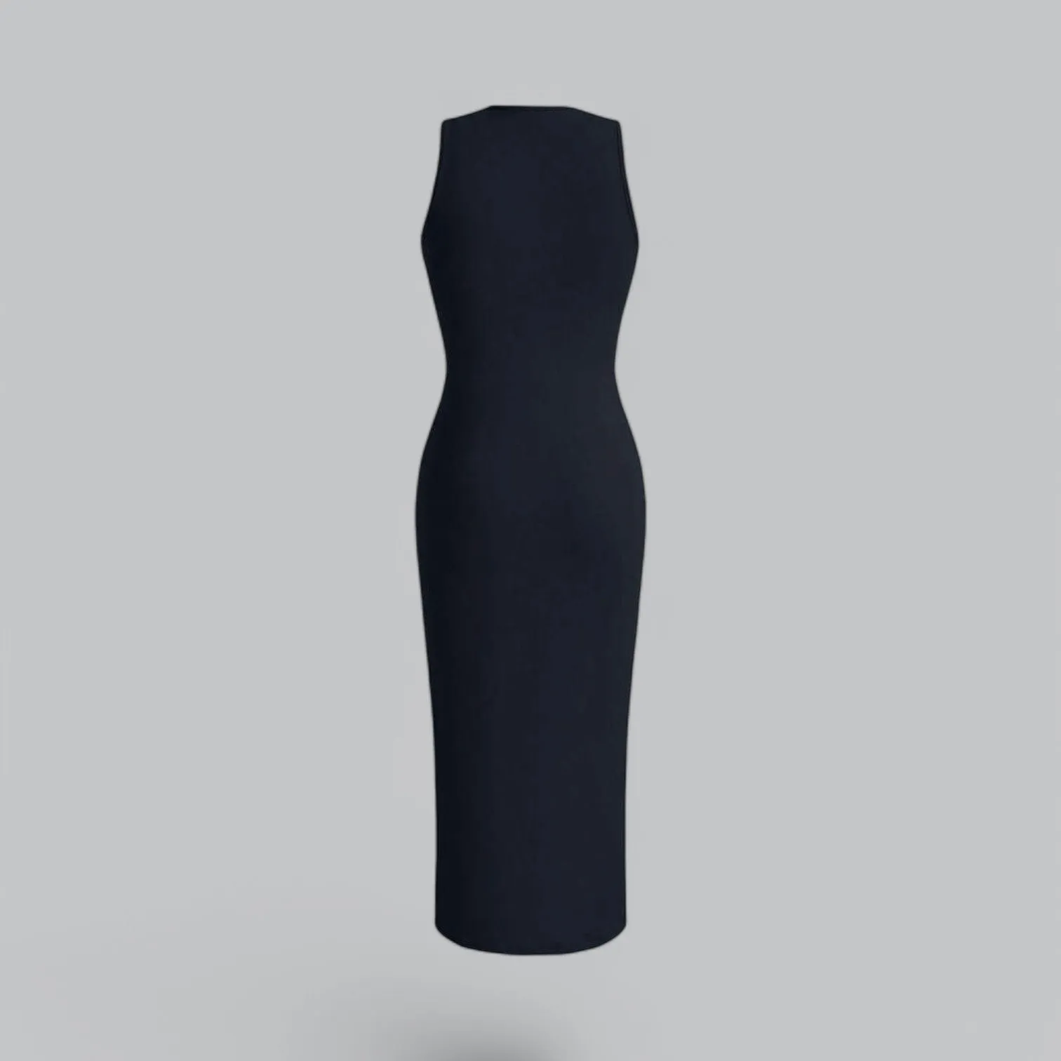 Minimalist Sleeveless Bodycon Midi Dress | All-Season Wear, Comfortable Fit, Stylish Design