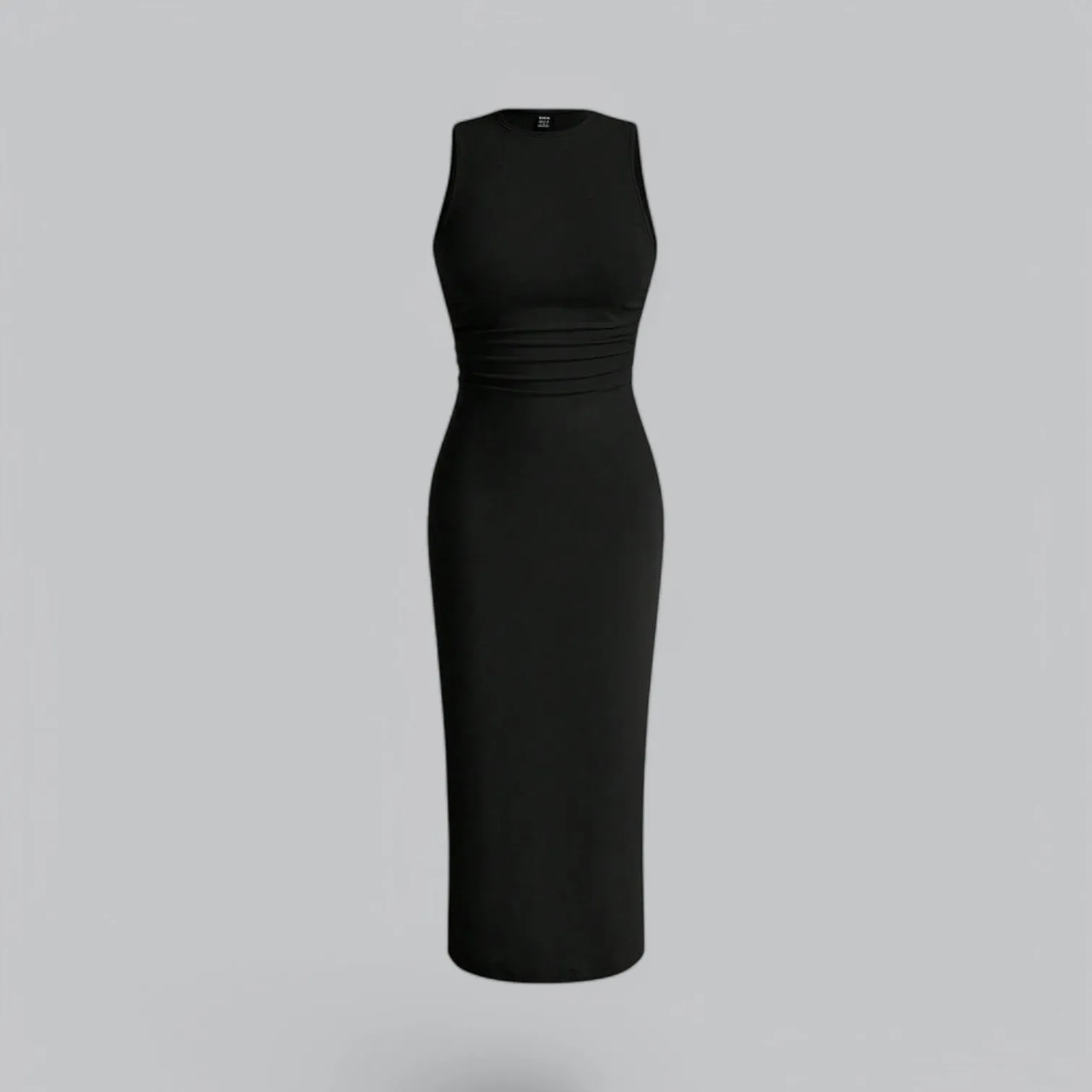 Minimalist Sleeveless Bodycon Midi Dress | All-Season Wear, Comfortable Fit, Stylish Design