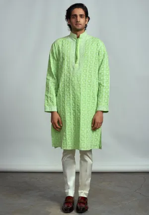 Mint Green Chikankari Kurta
