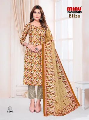 Minu Pure Cotton Eliza Stitched Salwar Suit (3 Pcs) Set