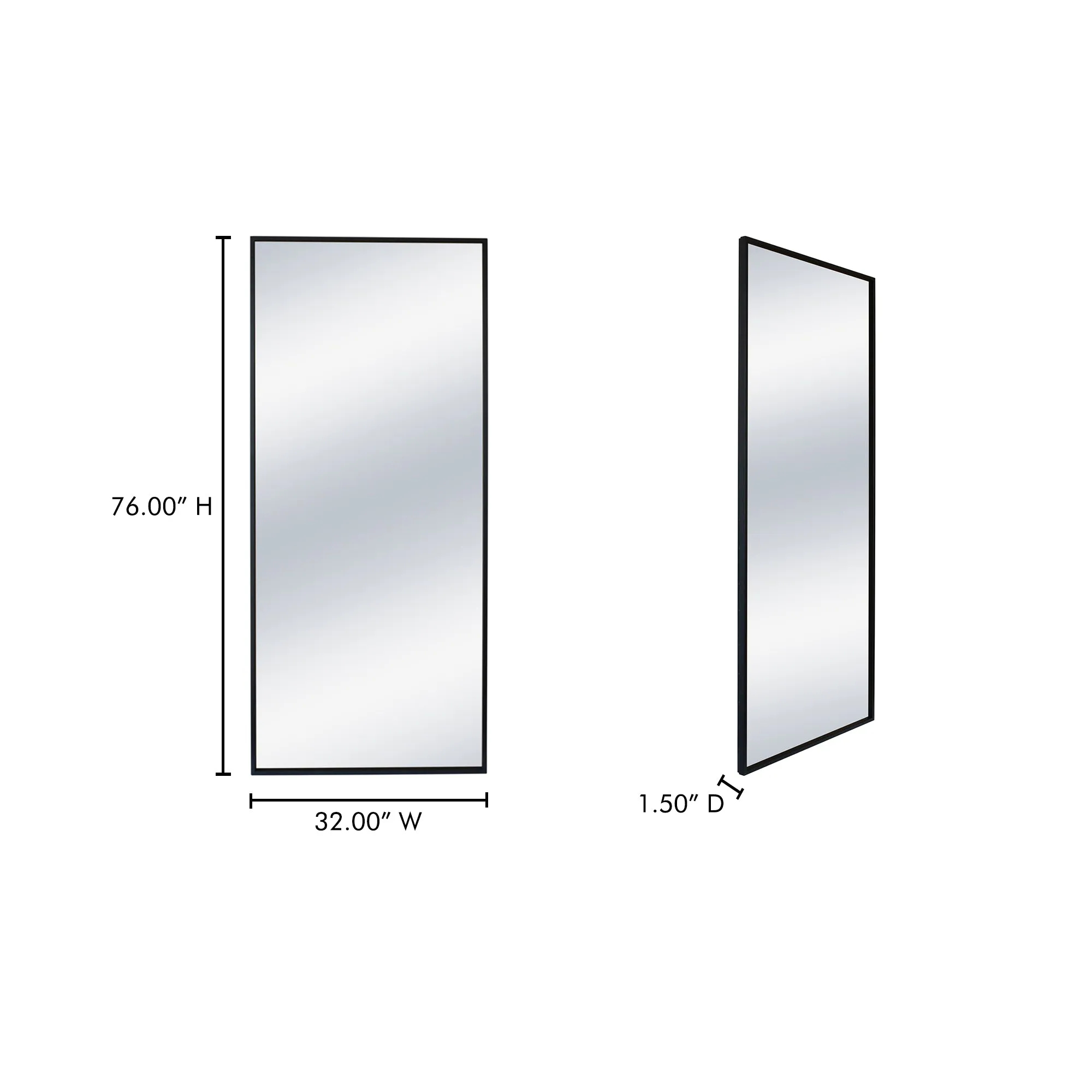 Modern Minimalist Iron Frame Wall Mirror