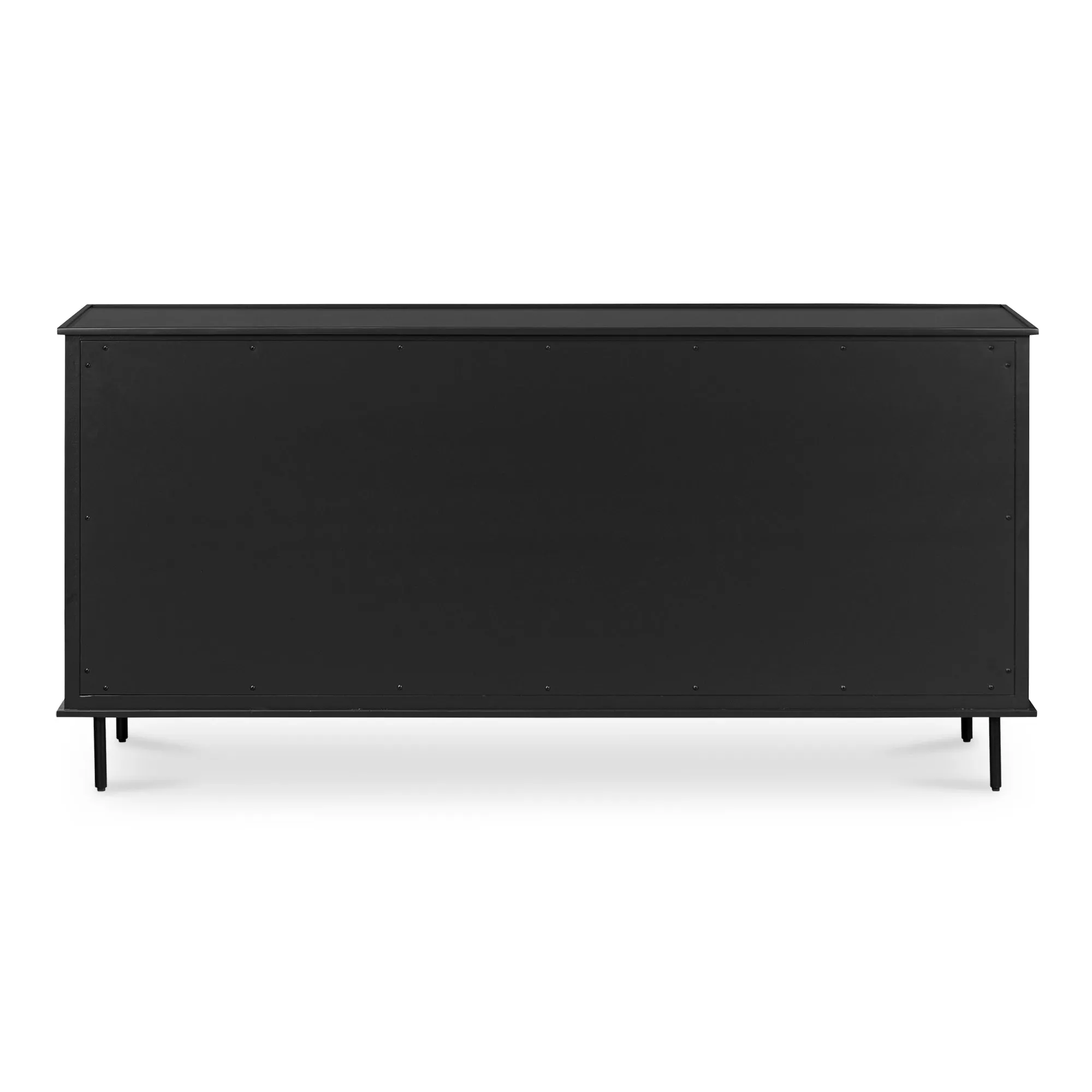 Modern Rustic 6-Drawer Chest with Embellished Handles