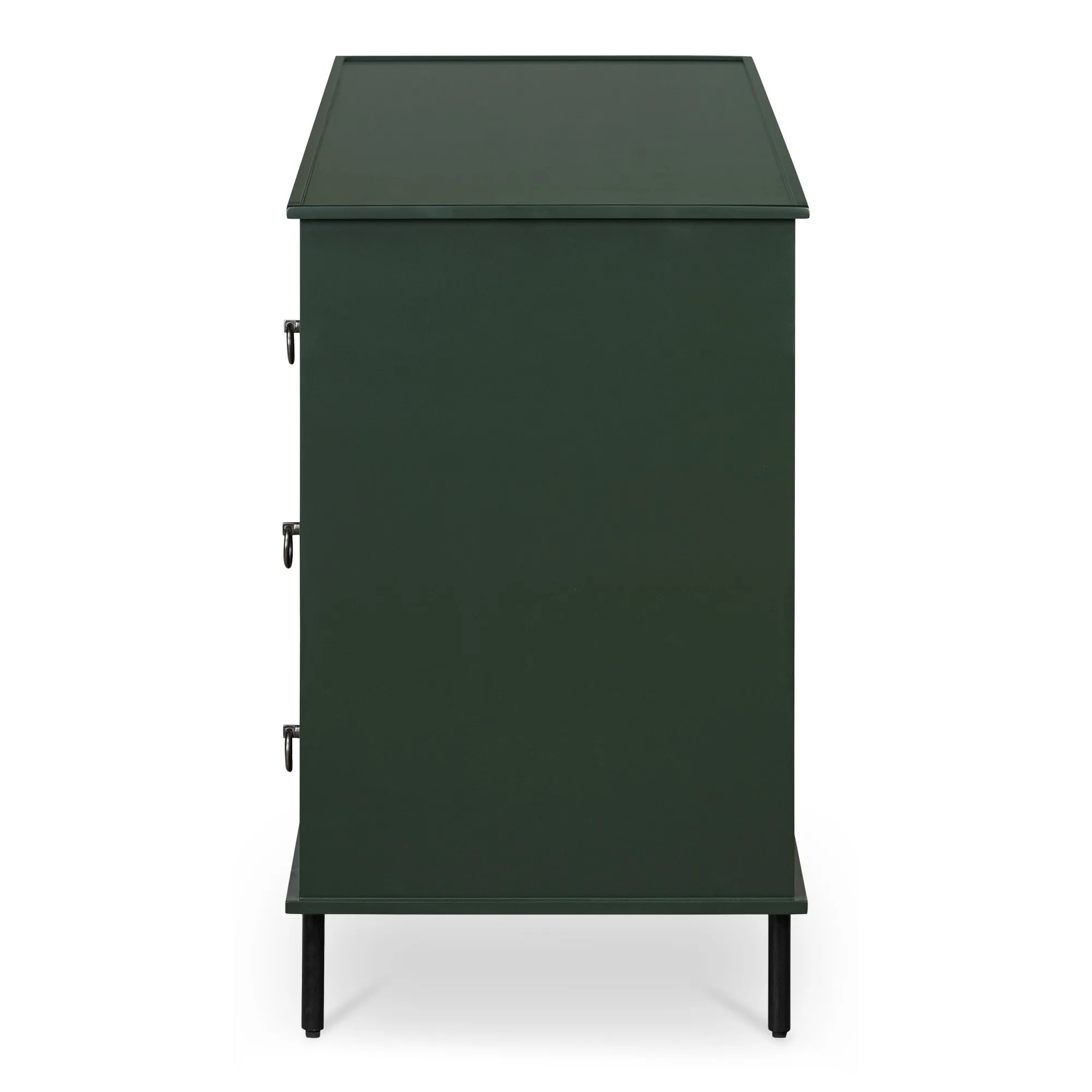 Modern Rustic 6-Drawer Chest with Embellished Handles