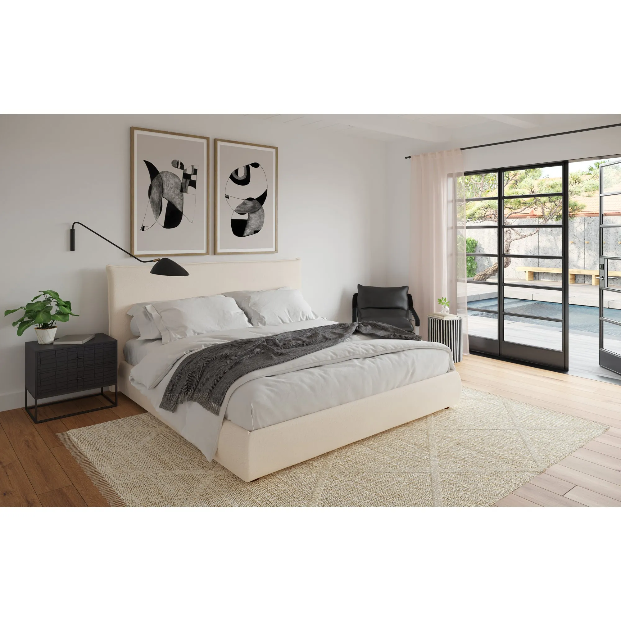 Modern Sleek Sliding Nightstand