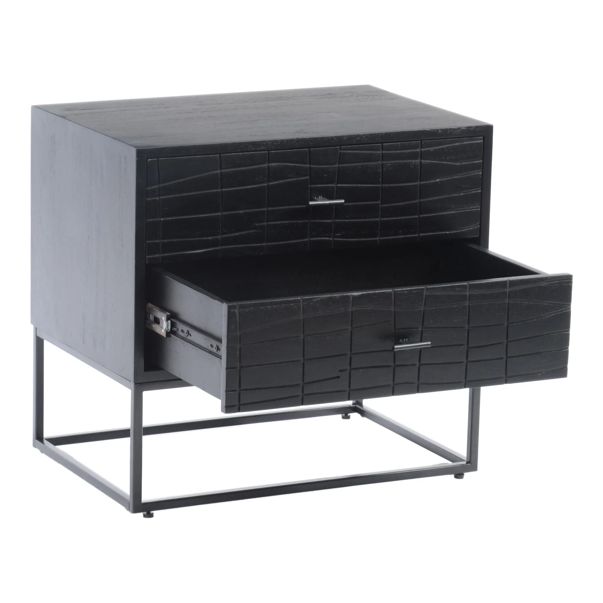 Modern Sleek Sliding Nightstand