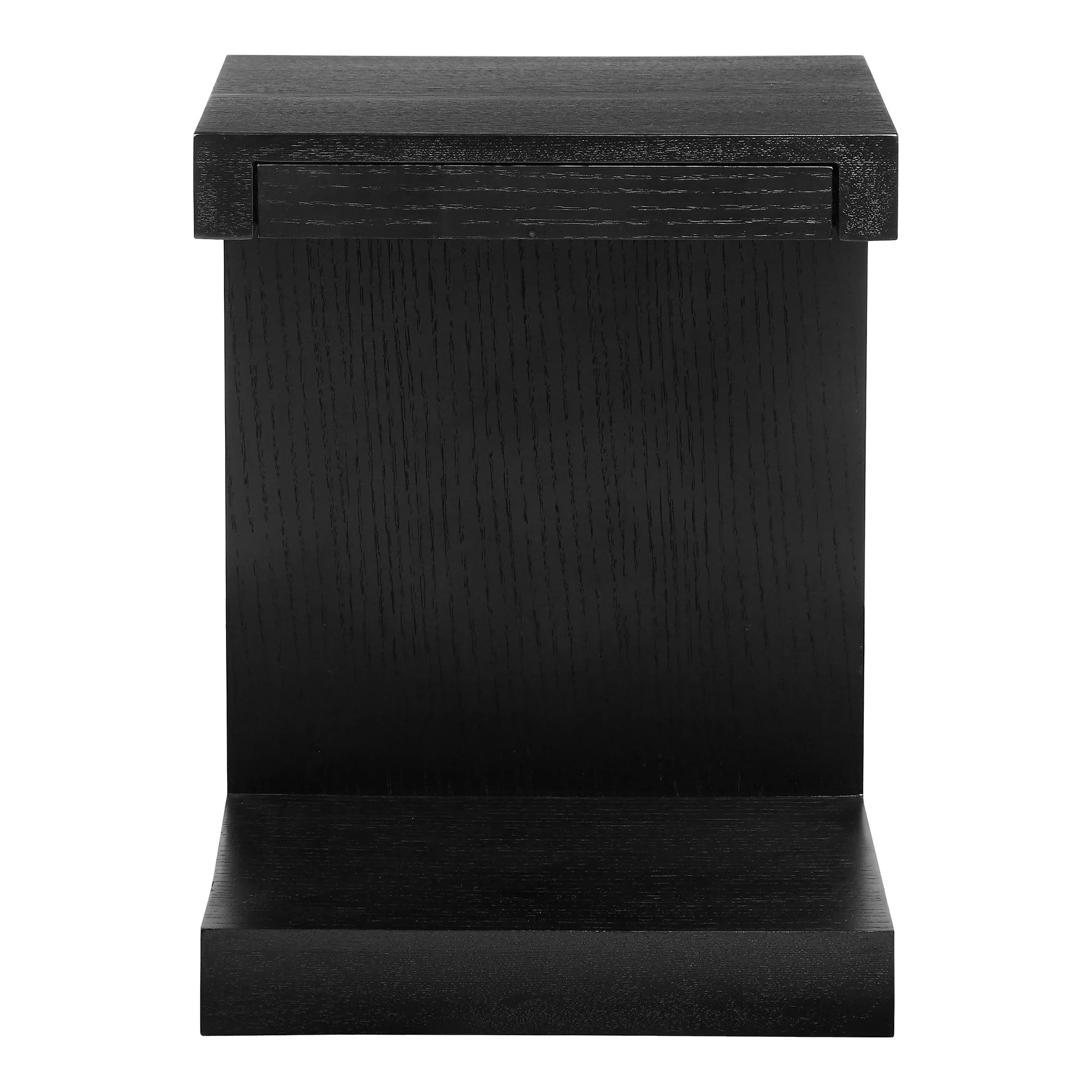 Modern Solid Wood Side Table with Hidden Storage