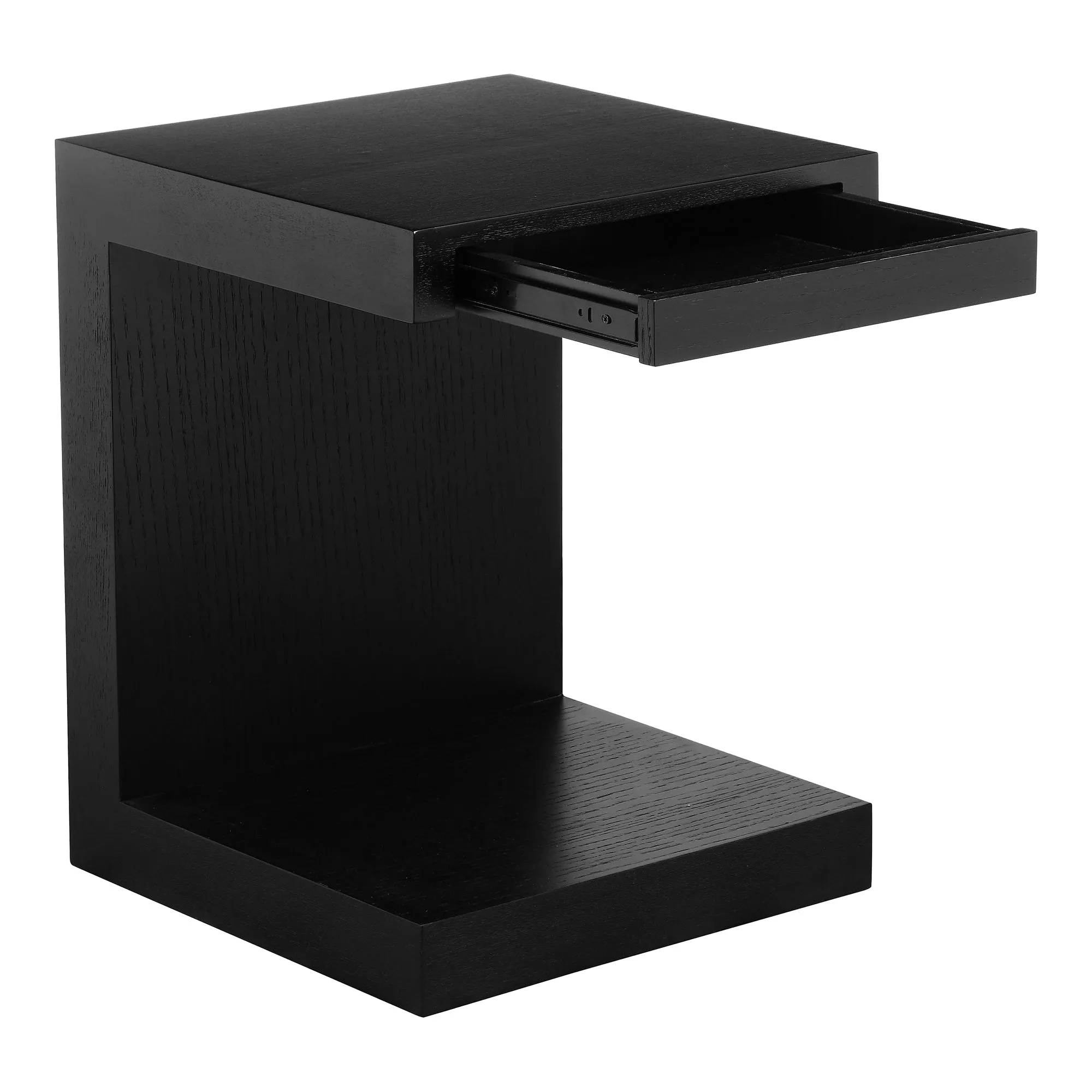 Modern Solid Wood Side Table with Hidden Storage