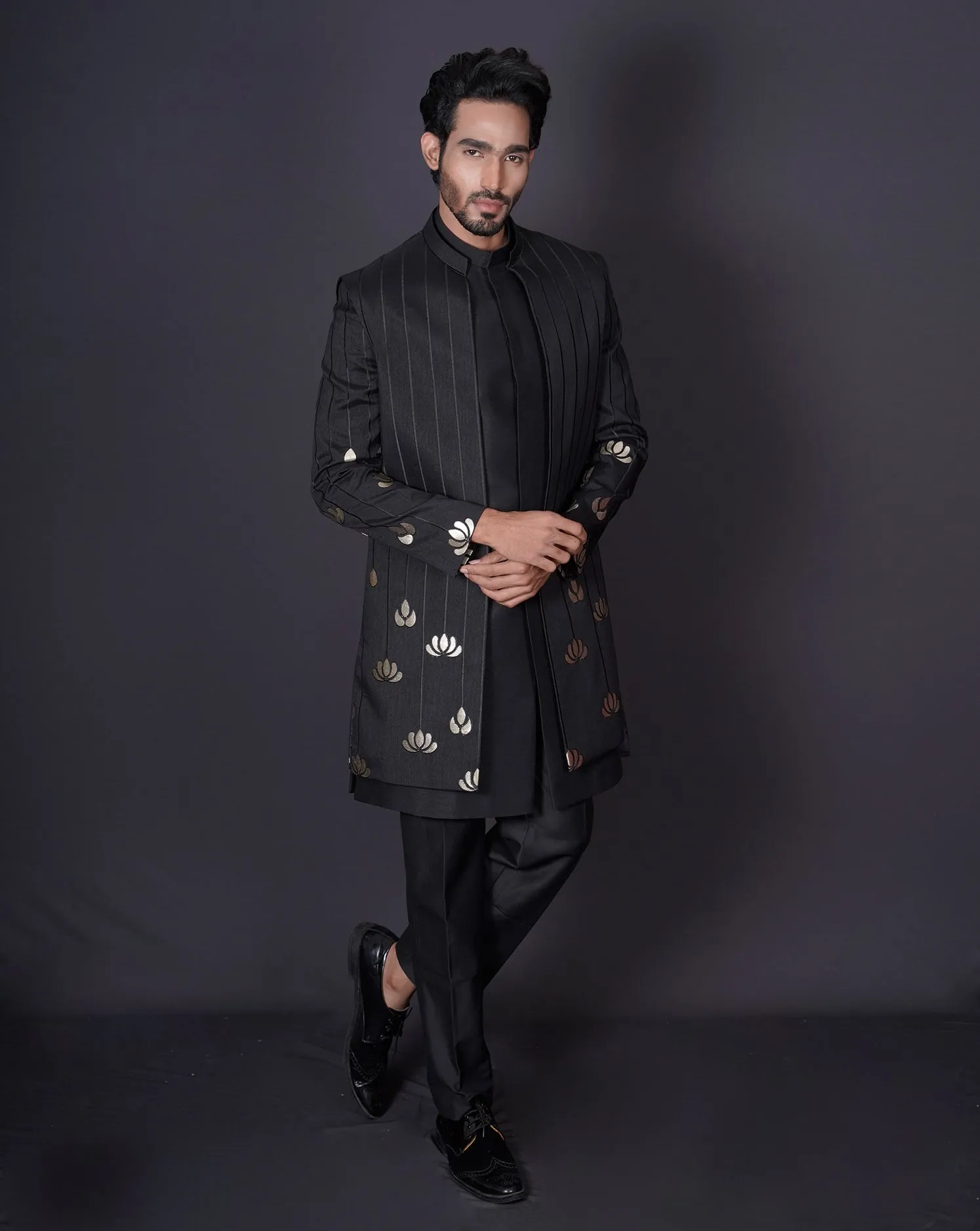 MOF Black Lotus Jacket Set