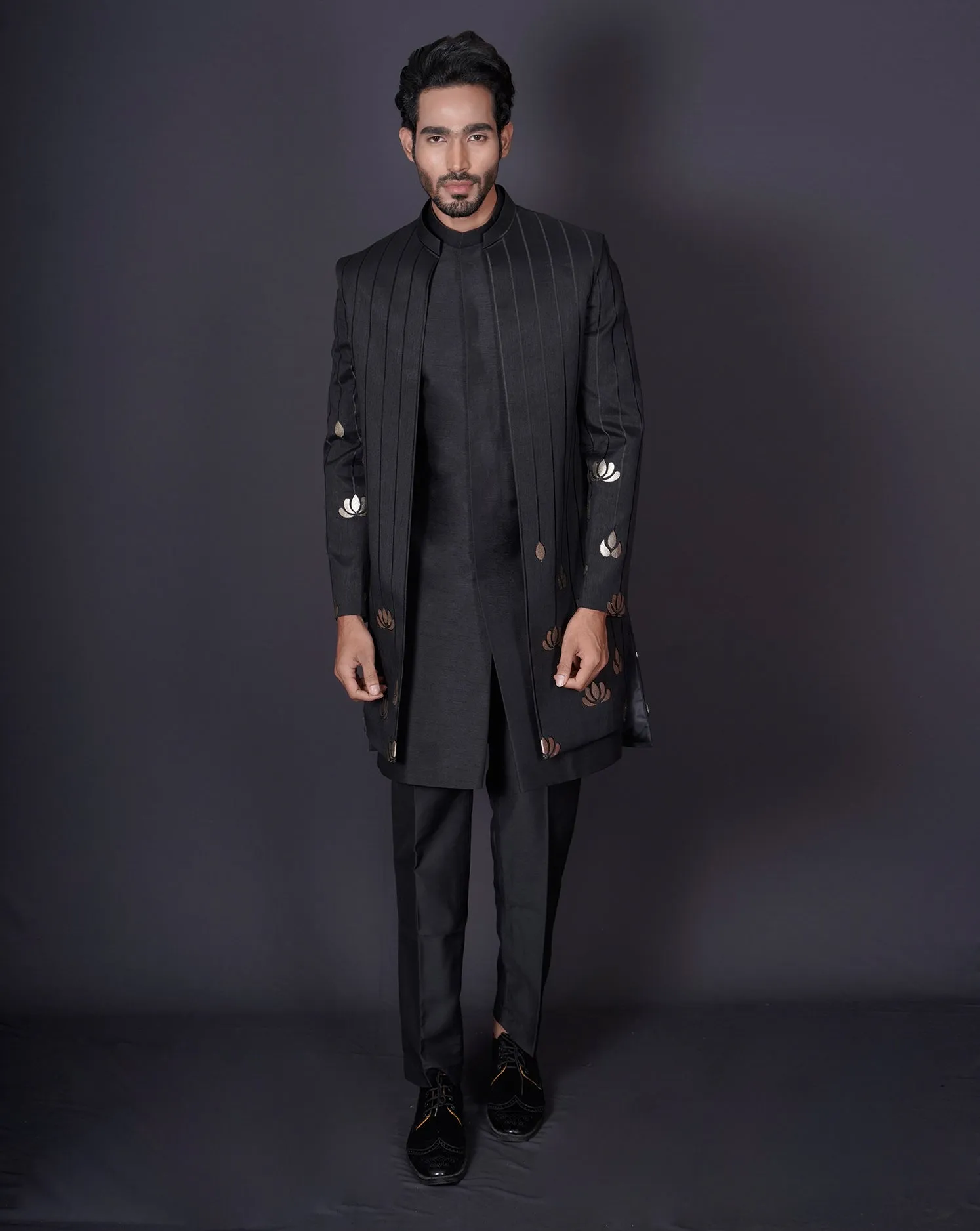 MOF Black Lotus Jacket Set